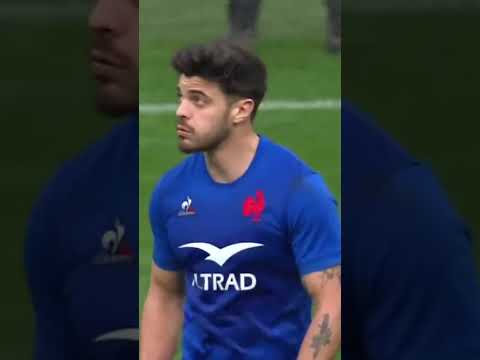 RUGBY HIGHLIGHTS:Romain Ntamack JUMPS when hears fireworks #rugby #sixnations #funny #shorts